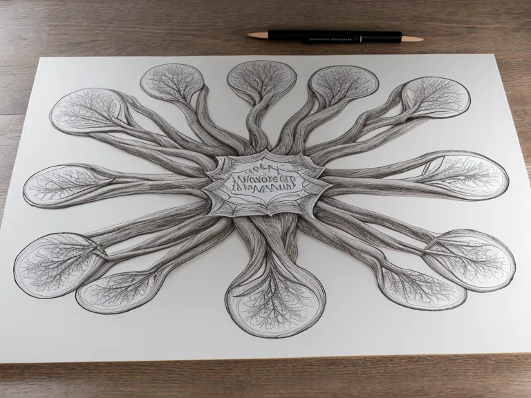 Handgezeichnete Mindmap mit technischen Begriffen — Ausgangspunkt für Sketchnotes-Anfänger beim Strukturieren von Meeting-Notizen