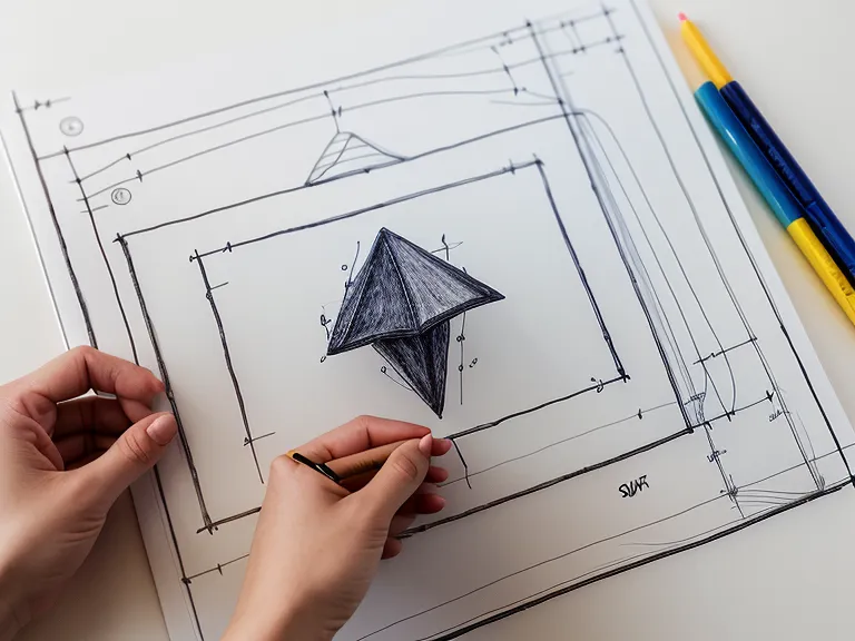 Detailaufnahme einer einfachen Sketchnote, die technische Abhängigkeiten mit Containern und Pfeilen darstellt.